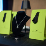 Jewelry display with Hilary Druxman products.